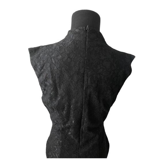 Almost Famous Black V-Cut Bodycon Midi Black Dress Size Medium - Picture 5 of 8